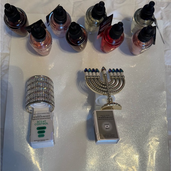 Wallflower Other - Wallflower Silver Menorah with Rhinestone Sleeve and Scent Oils